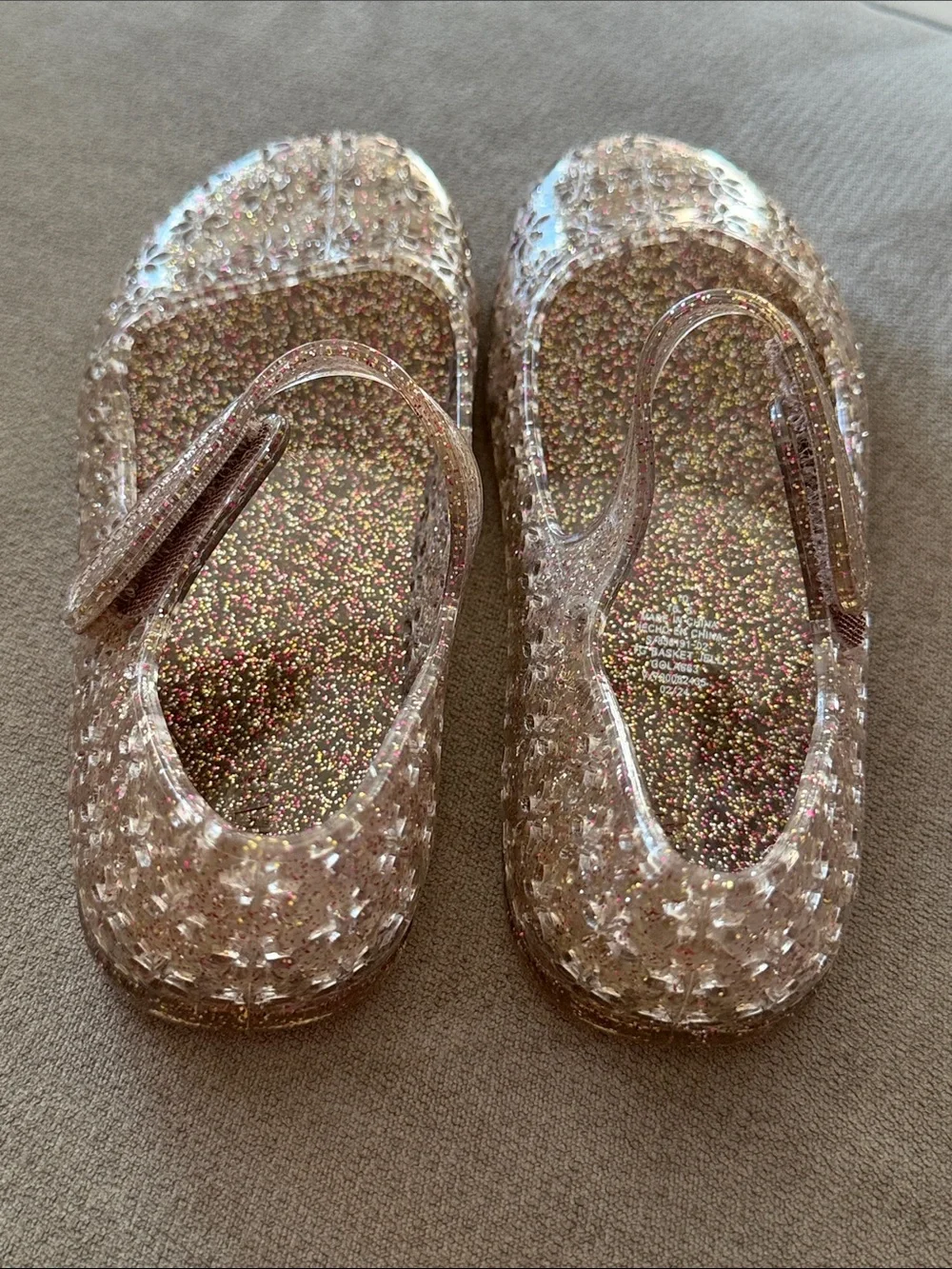 Old Navy Glitter Jelly Mary Jane Shoes - Pink Glitter